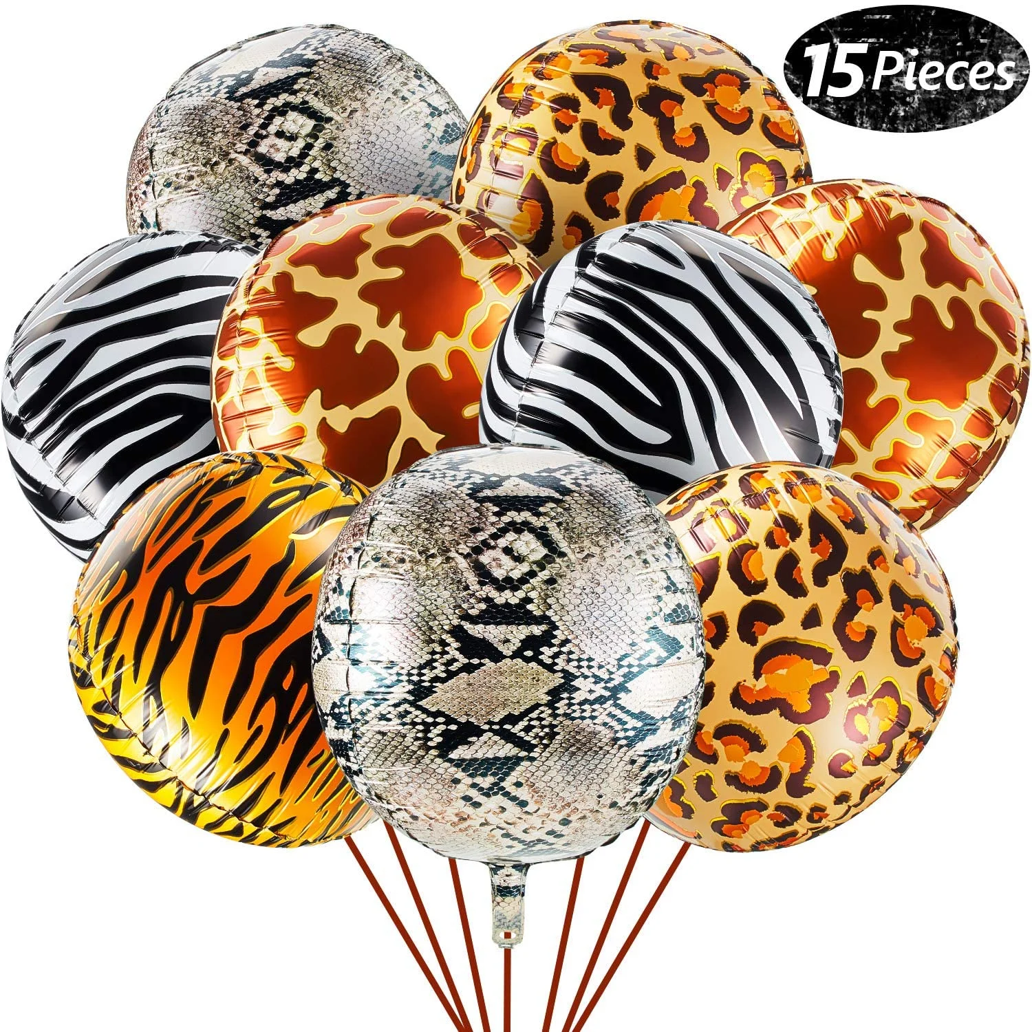 22 Inches Animal Print Jungle Print anime balloon 4D Wild Mylar Balloon Zebra Stripe Liners Cheetah balloon anime shape