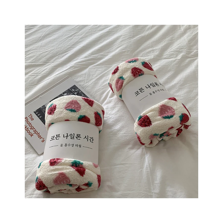 Custom Coral Fleece Blanket With Embroidery Logo 100% Polyester Winter Cartoon Throw Blankets Home Office Portable Kids Blanket