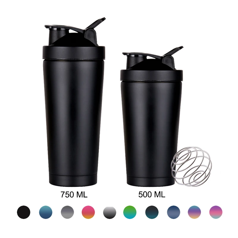 
Wholesale Custom Design 18/8 Stainless Steel Gym Shaker Bottle For Protein Shakes 