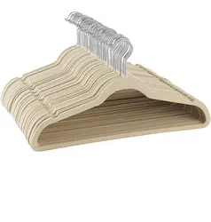 Wholesale luxury Non-Slip Silvery Hook Velvet&Fabric hanger 28cm 45cm for kids adult Clothes Coat flocking Hangers