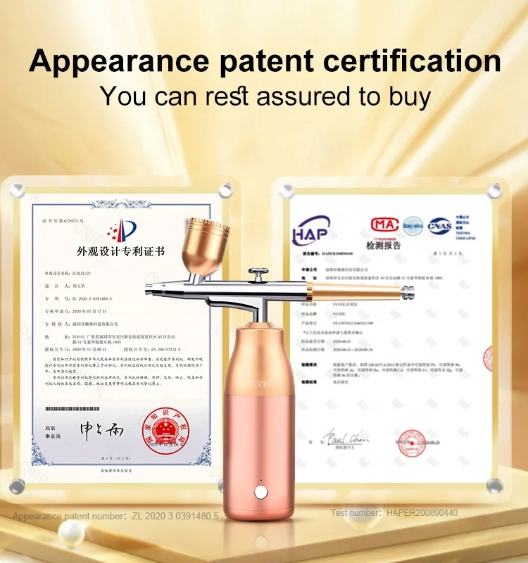 Fashion beauty instrument  Adjustable size Mist Facial Oxygen Injector Handheld Moisturizing Nano Mist Facial hydration meter