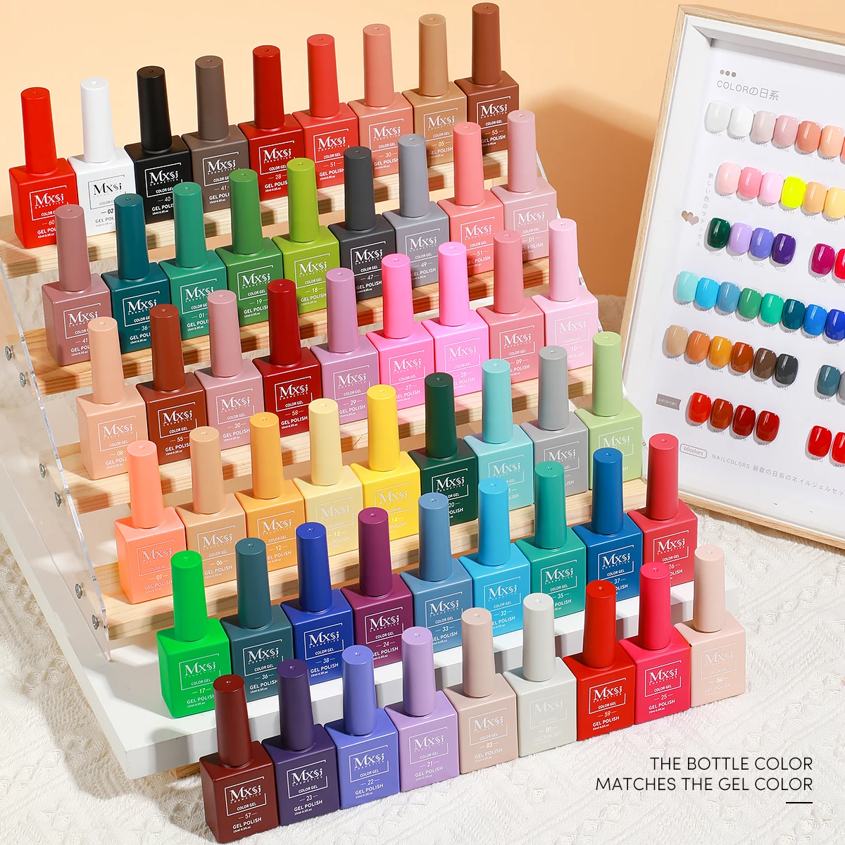 Choice Fast Delivery MXSI 60 Colors Gel Nail Polish Set Manufacturer Custom Very Good High Pigmented Colour Nails Varnish Kit