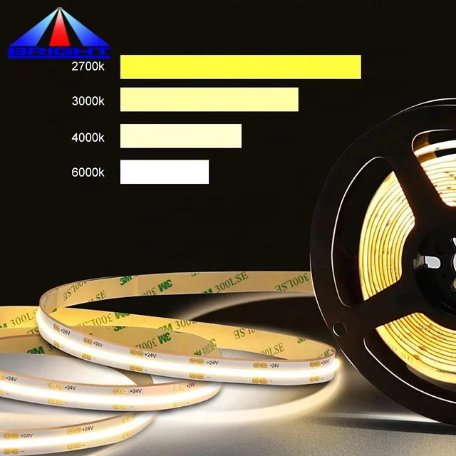 Гибкая светодиодная лента с монолитным блоком светодиодов CRI90 420 ФОБ Светодиодная 24 В постоянного тока ультраузкая 5 мм