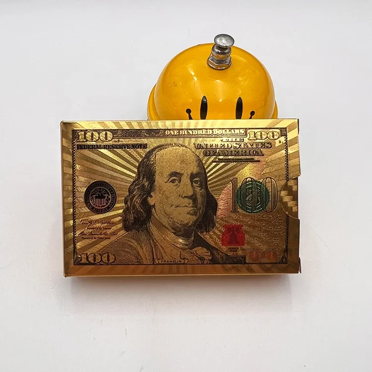 Custom Game Cards Playing  Gold Foil Cards Plastic Poker Card Box