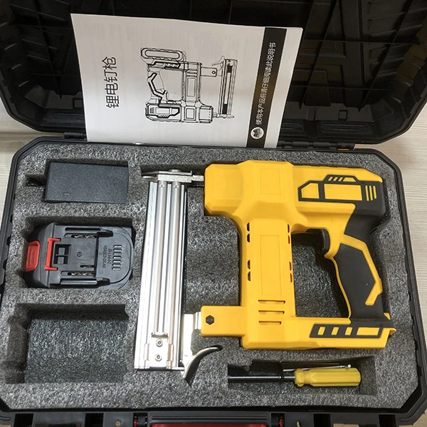 Беспроводной электрический степлер для ногтей F30 с литиевой батареей деревообработки мебельных инструментов