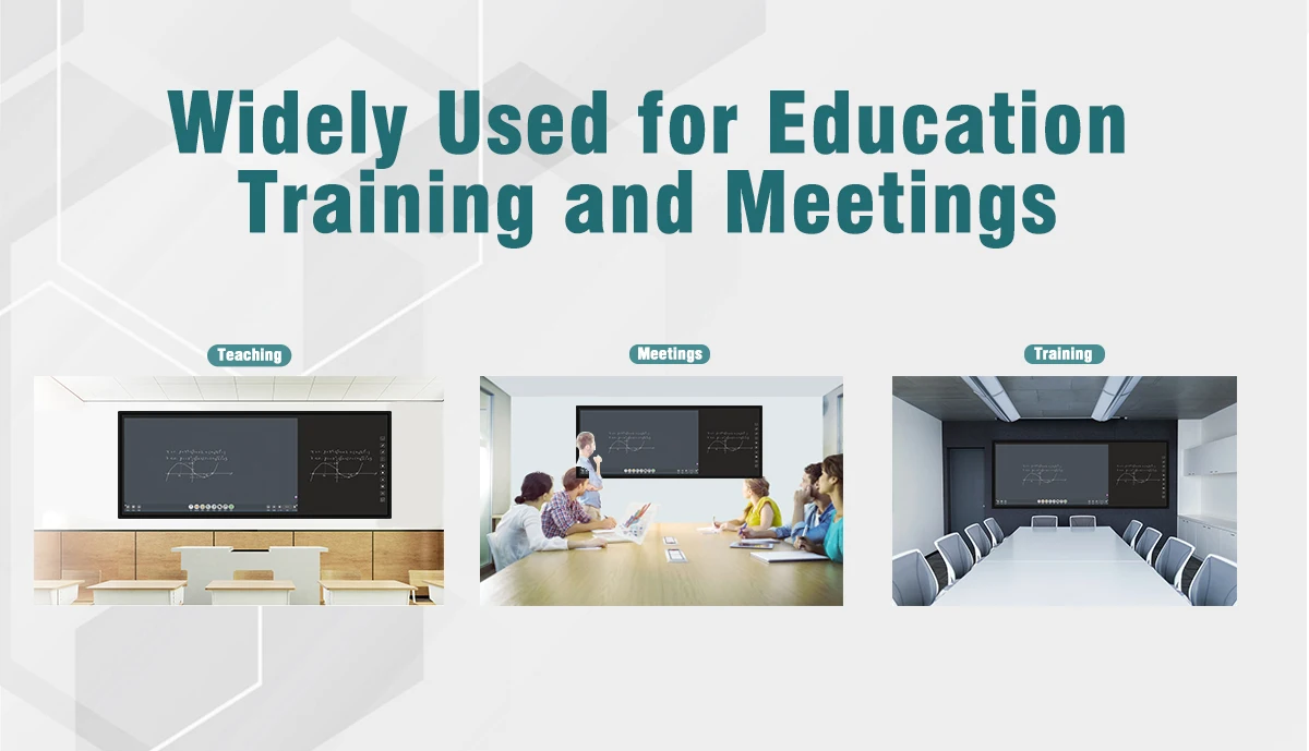 77 94 Inch Smart Touch Screen Blackboard Interactive Flat Panel Dual OS IR Education for School University