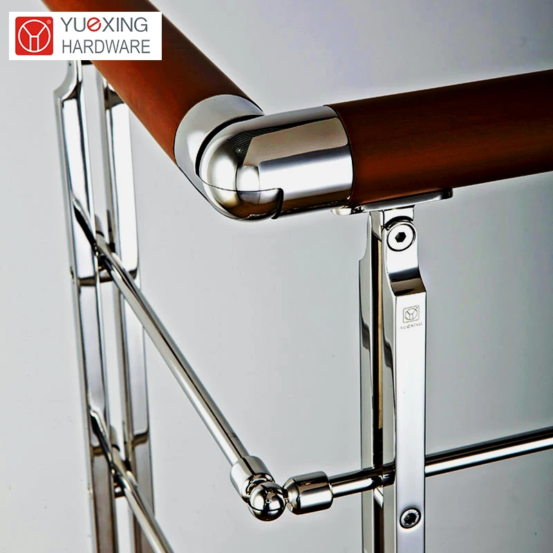 High Quality Outdoor Indoor Pipe Post Balustrade Handrails Stainless Steel Cross tube Railing