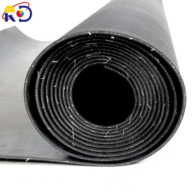 Black insulation blanket paving 3/5/8mm cloth sandwiched rubber sheet acid and alkali resistant plate