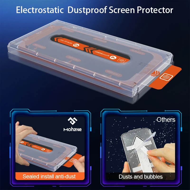 For iPhone 13 Pro Max mini 12 11 Screen Protector Installation Kit Tools Tempered Glass With Easy App 9H temper glass film