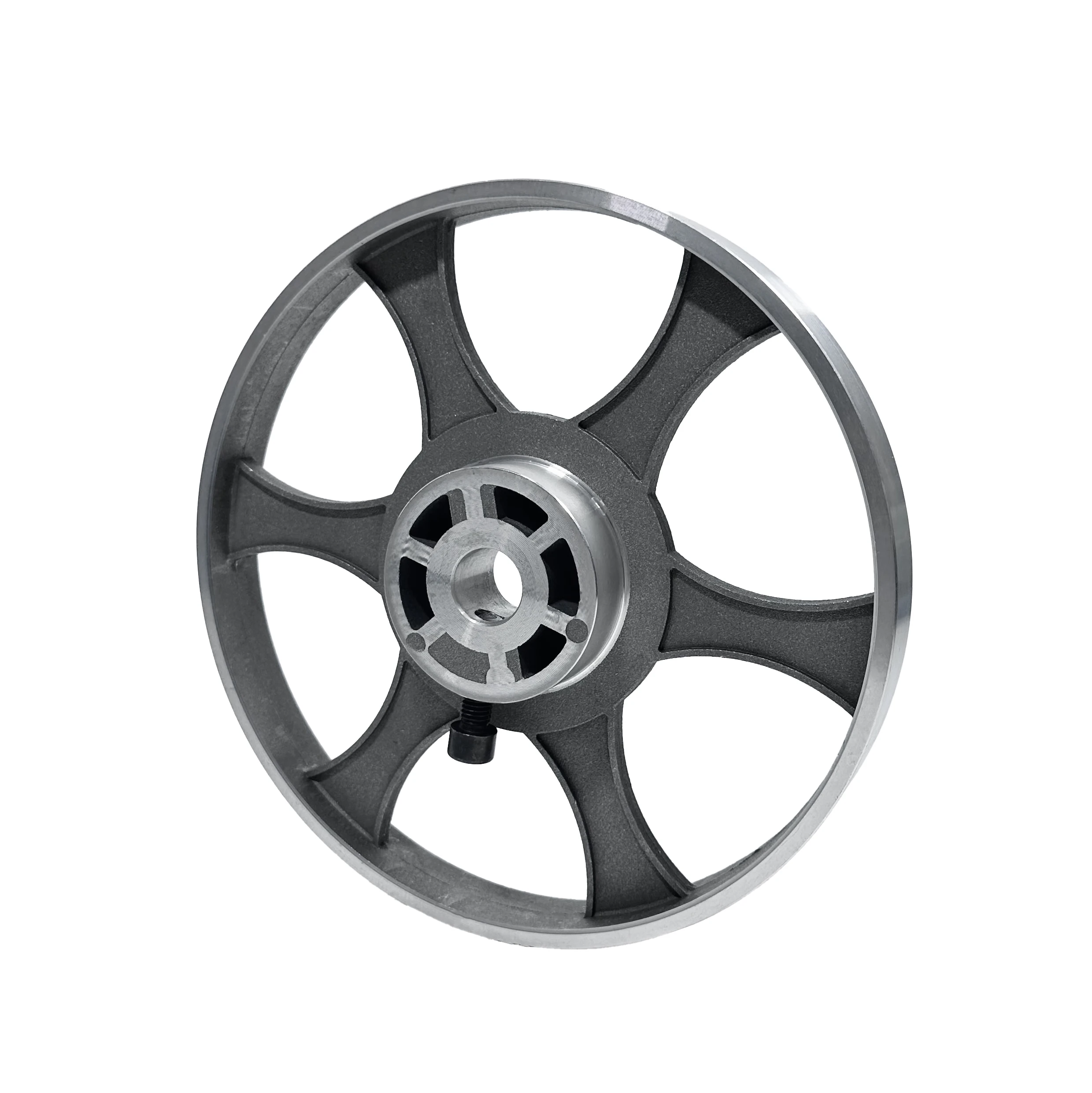 Customizable Aluminum Die Cast Flat Belt Pulley for Machinery