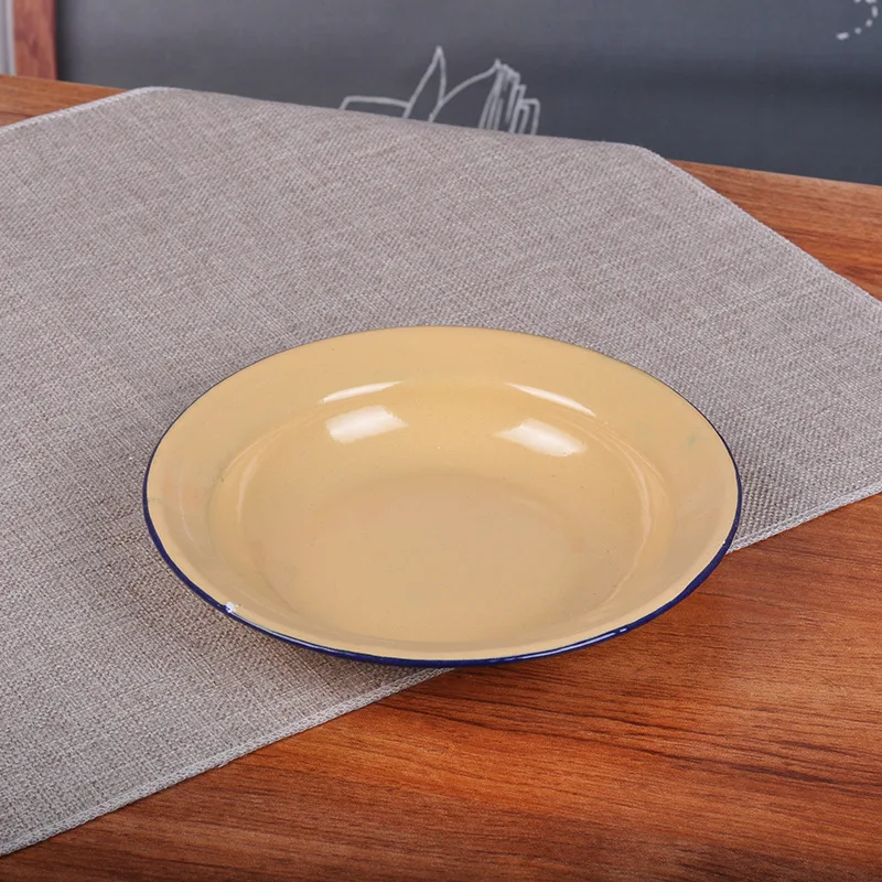 Enamel Plates and Mugs 12 ounce Camping 12oz Reusable Coffee Cup Set