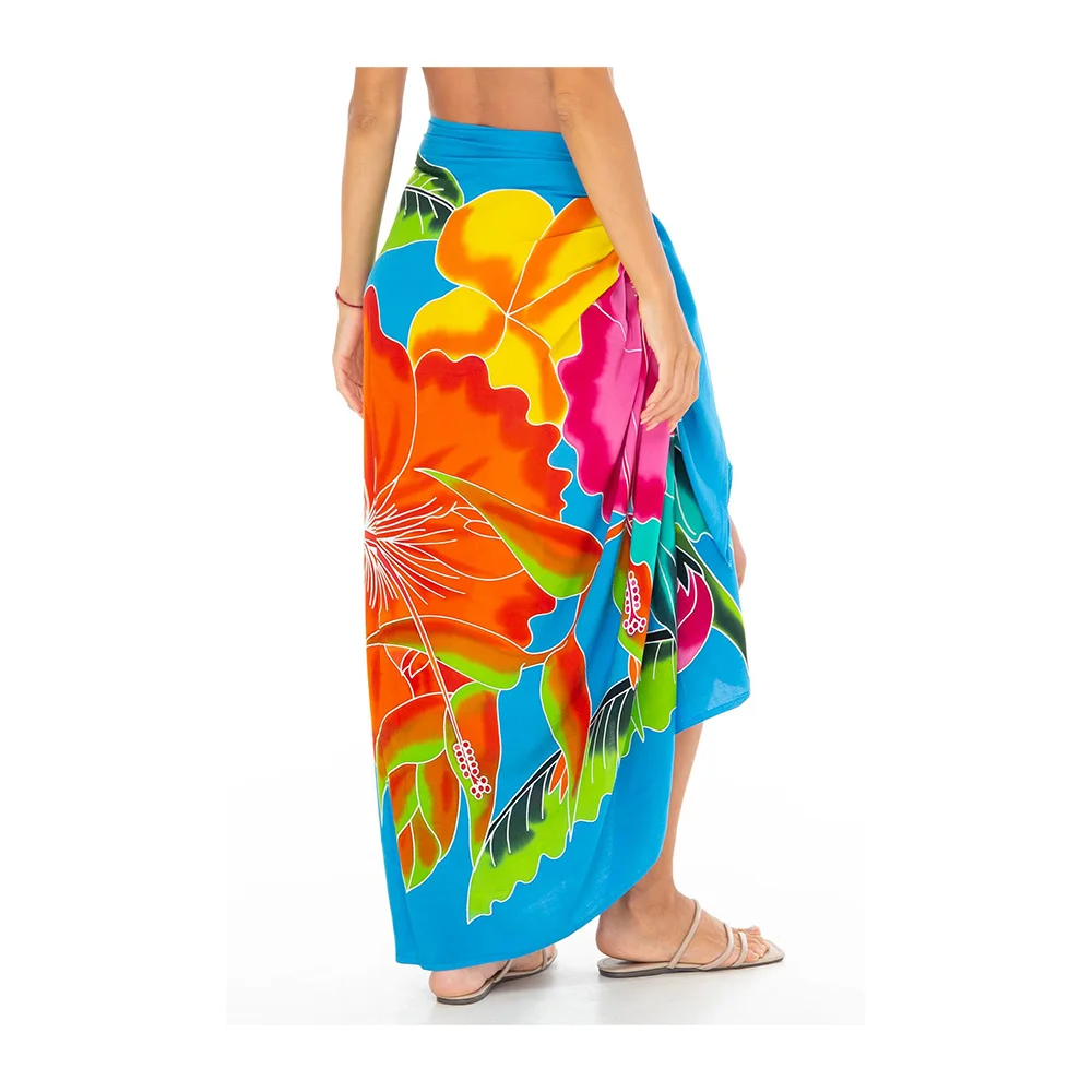 Usa Hawaii Custom Design hot sale 100% rayon sarong pareo beach towel