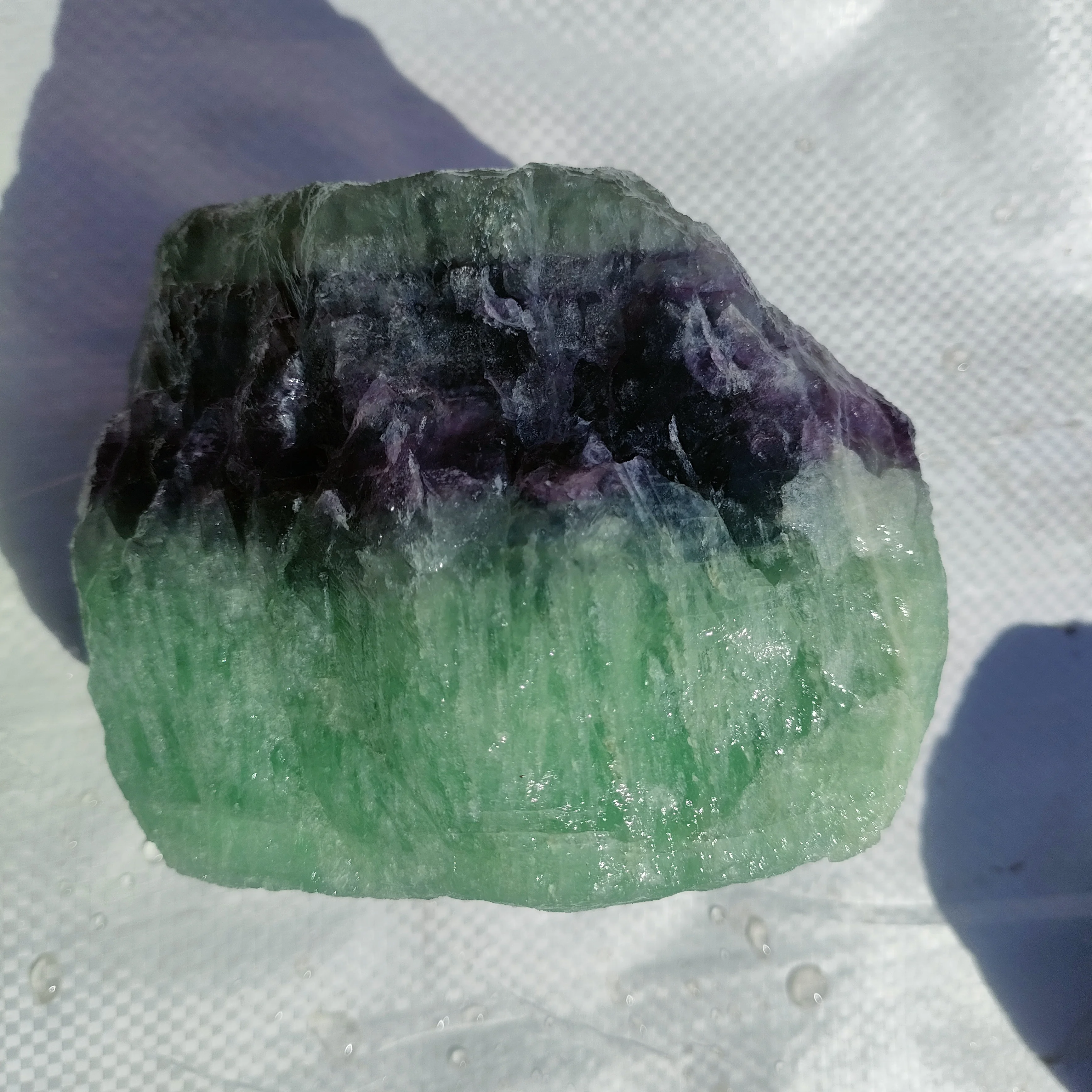 ZHANFEI custom large natural green crystal fluorite expanded fragrant stone colorful crystal natural raw stone oem