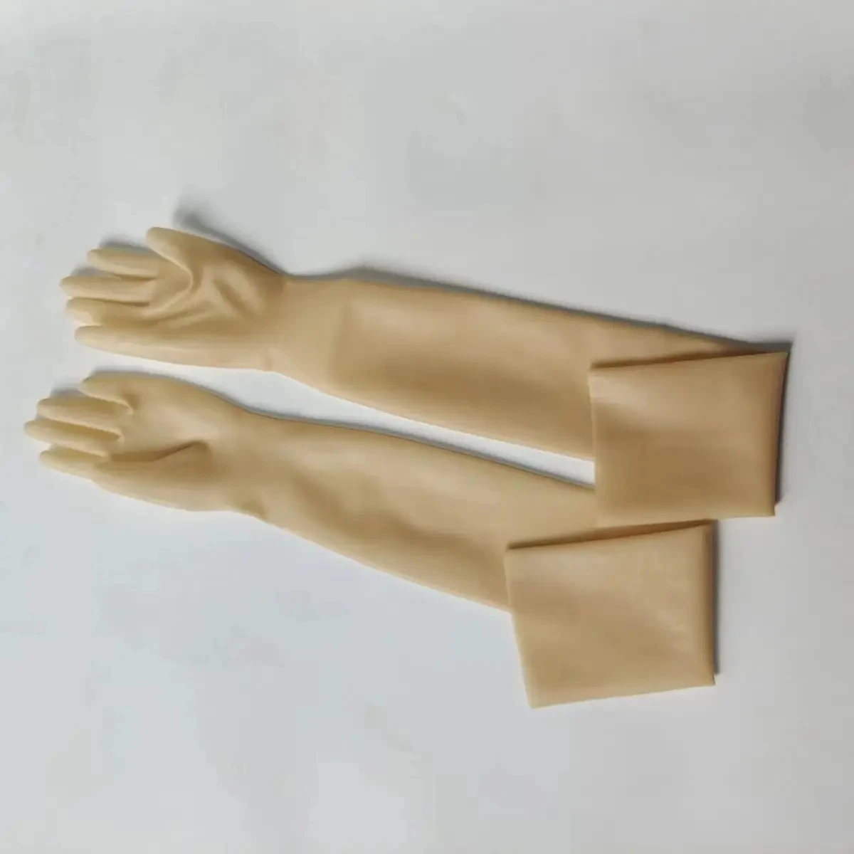 Unisex Latex Rubber Gloves Black Moulded Shoulder Length Latex Gloves unisex Black Long Fetish Gloves