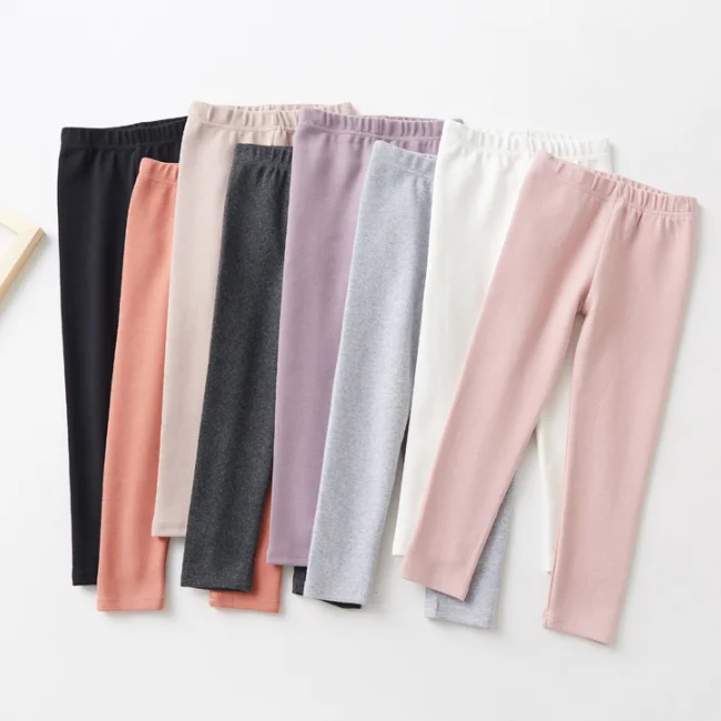 
PHB 30233 spring fall design baby girls pants plain leggings 