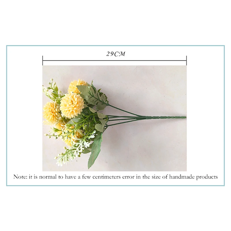 YIWAN wholesale spring 5 headed chrysanthemum silk flower for wedding decoration dahlia Chrysanthemum in the composite family