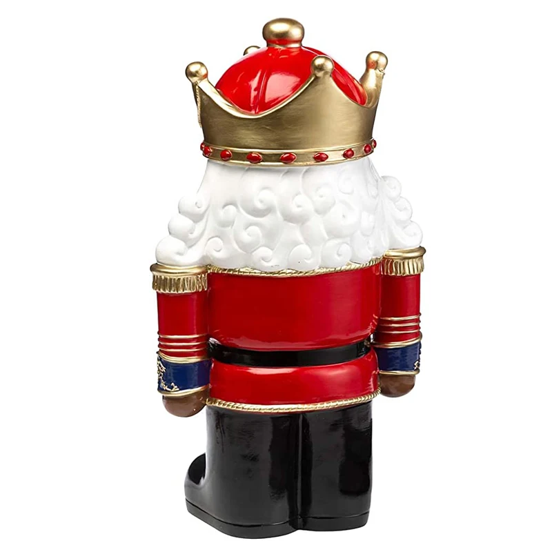 Custom holiday Christmas beard kingdom figurine decor resin African American white black soldier nutcracker shorty statue