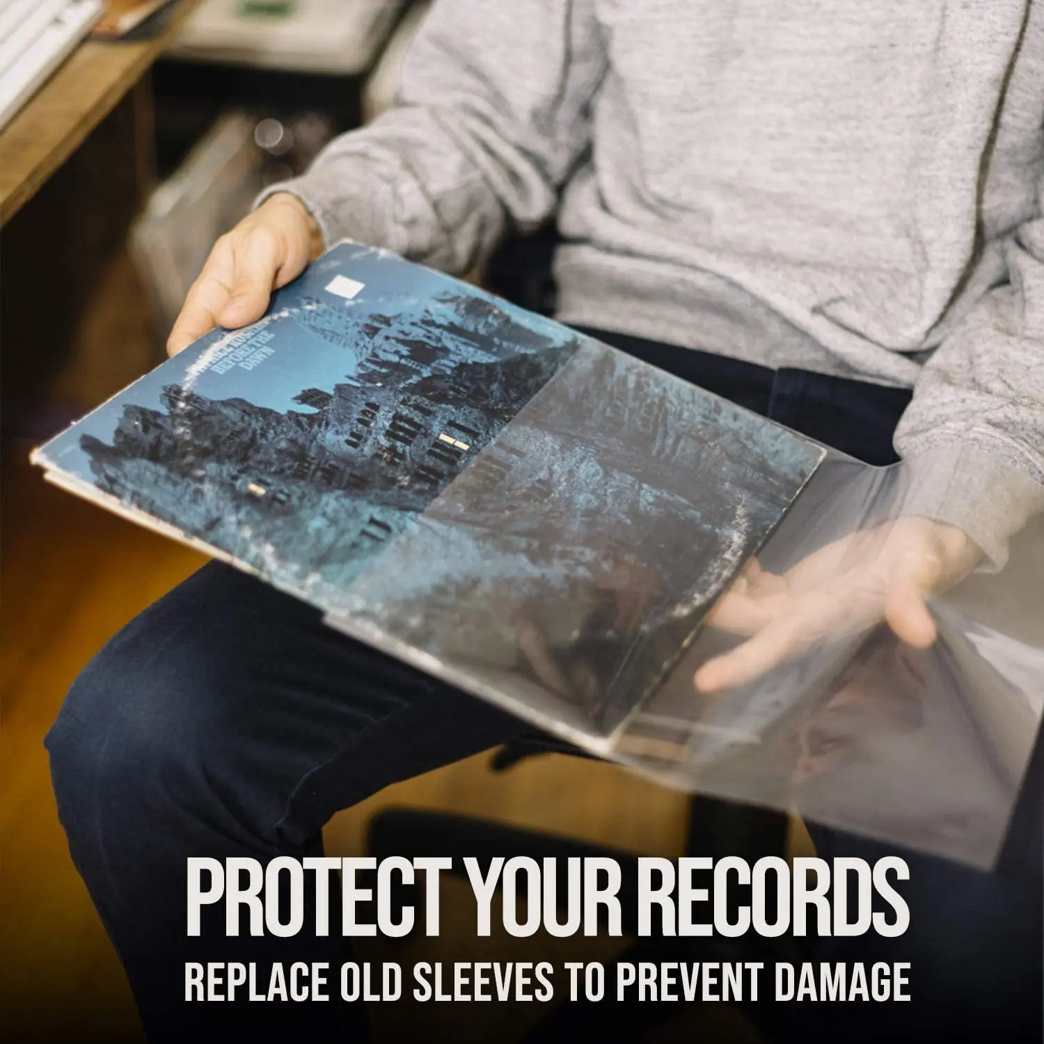 Eco Friendly Vinyl Record Sleeves [25 Pack] - Outer Album Covers With Premium Clarity for 12 Inch LPs