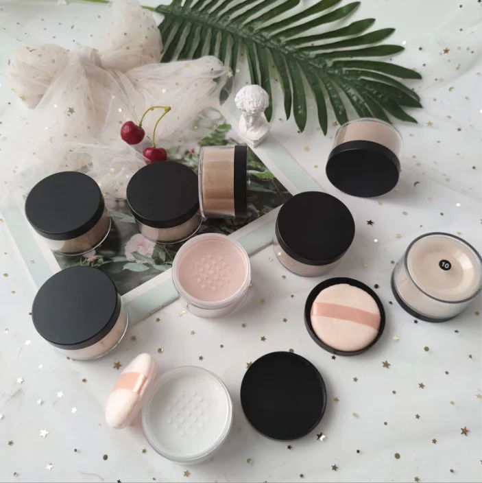 High Quality finishing powder 17 colors  Shimmer Highlighter loose powder matte setting  powder