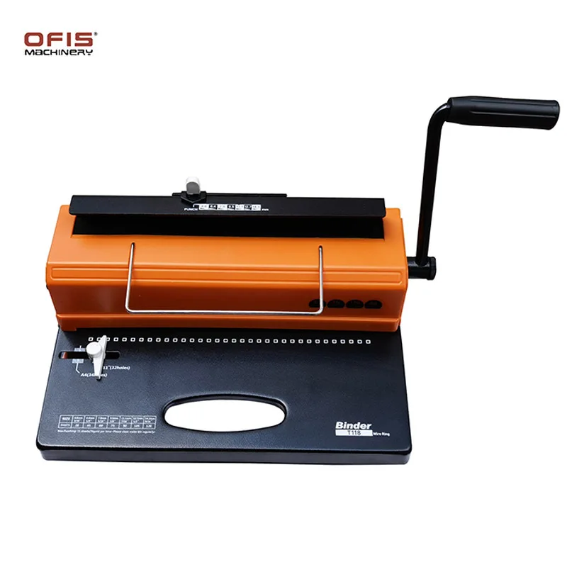 T118R round hole punch and double wire book binder 3:1