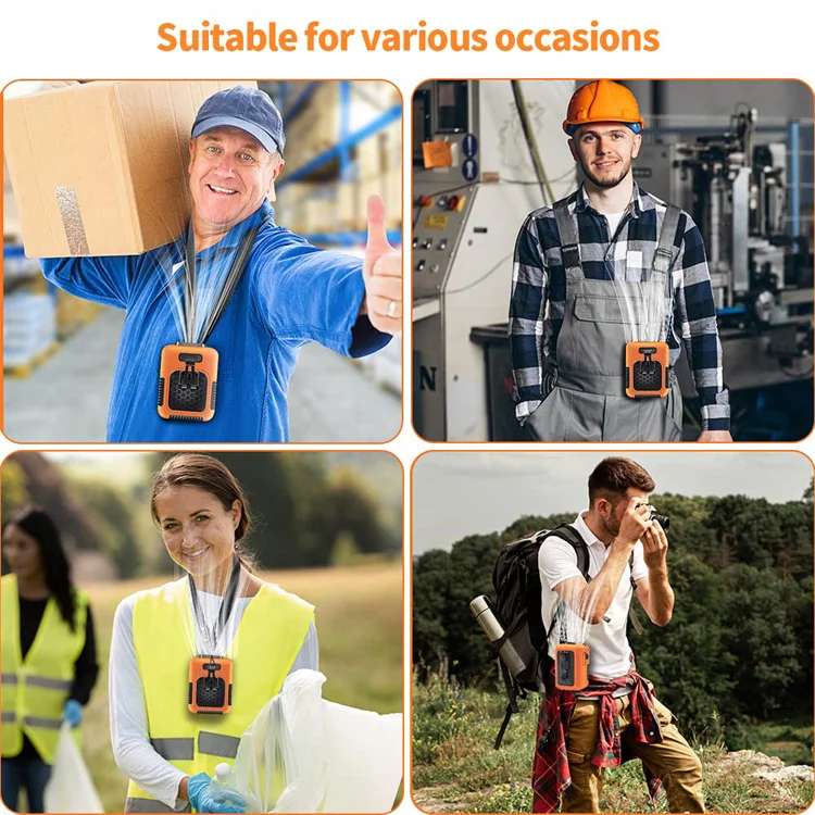 Upgrade Waist Clip Fan Portable Wearable Personal Body Fan 6000mAh Hands-free Belt Fan