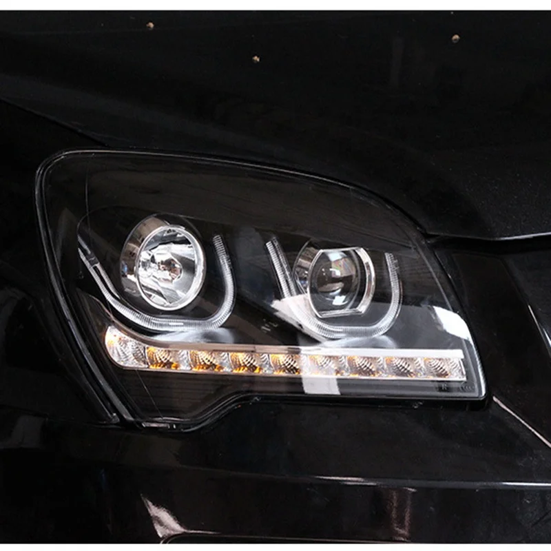 Led Headlamp Assembly Fog Lights For Kia 2007-2012 Sportage Font Headlight LED Lens Daytime Running Lamp Car Accessories