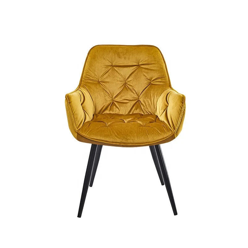 Modern Living Restaurant Dining Room Home Furniture Customized Velvet Sofa Chair Pink Hotel Dining Chair