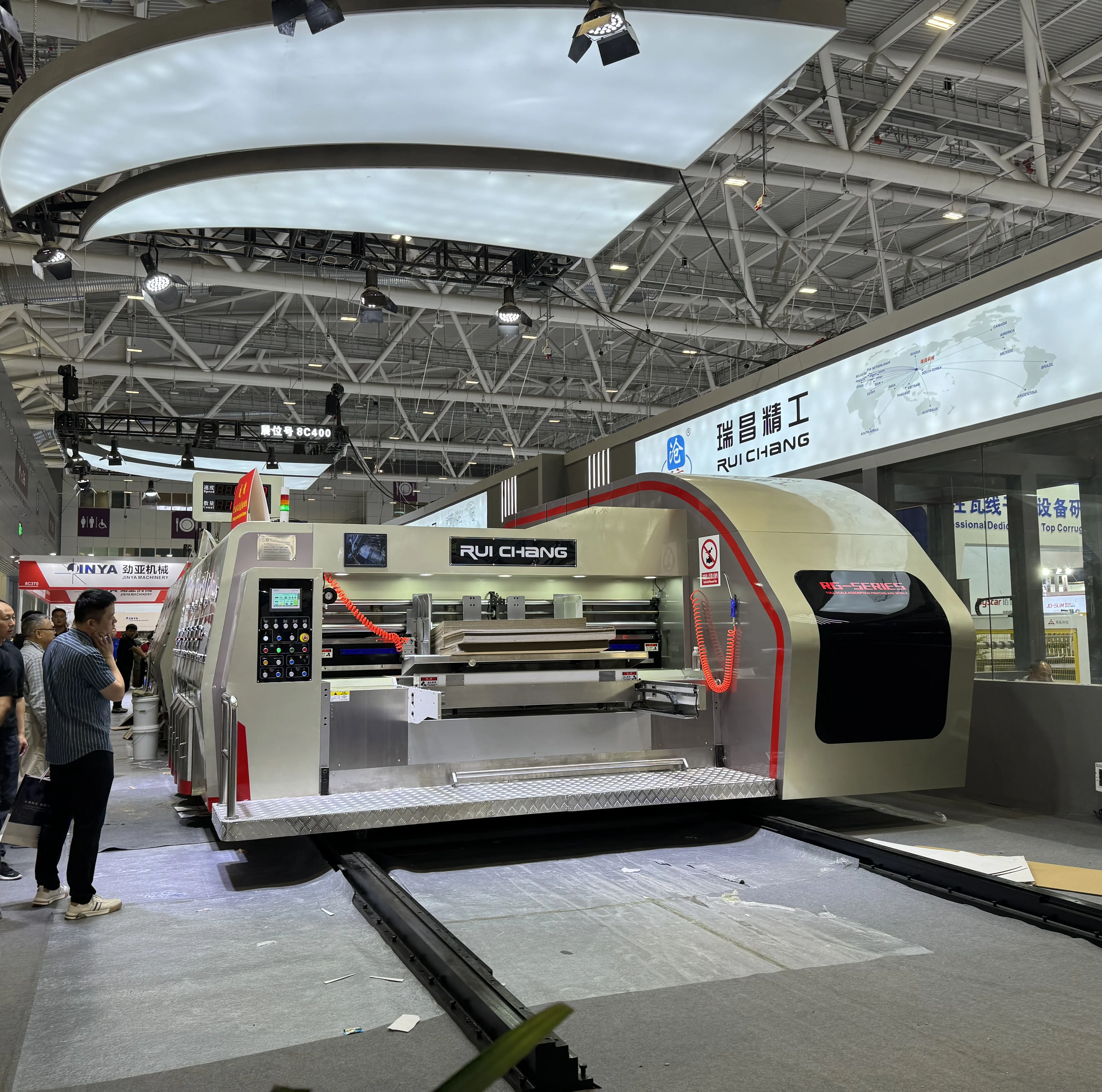 High quality carton box making FFG line automatic flexo folder gluer corrugated cardboard printer rotary die cutter slotter line