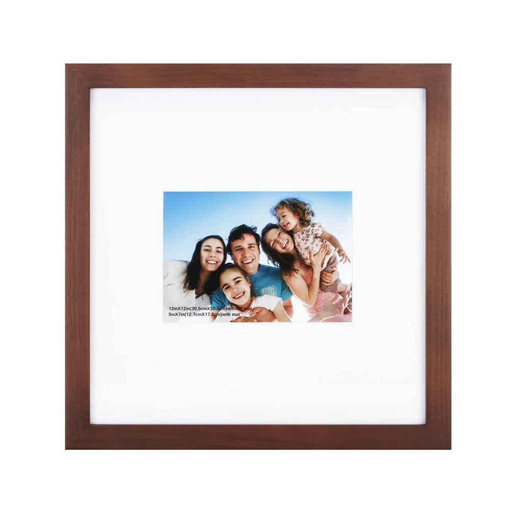 
wholesale 12x12 brown Wooden Photo Frames Hot Sale Wedding Decoration Wooden Framed Photo for home decor 