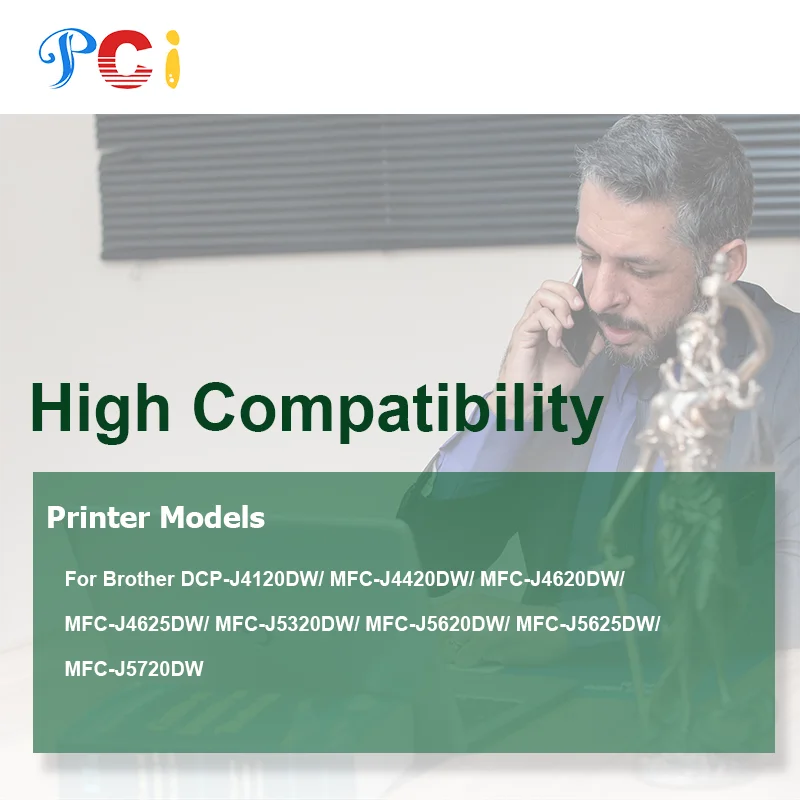 Color Ink Cartridge LC221 LC223 LC 223  Compatible for Brother DCP-J4120DW/ MFC-J4420DW/ MFC-J4620DW/ MFC-J4625DW