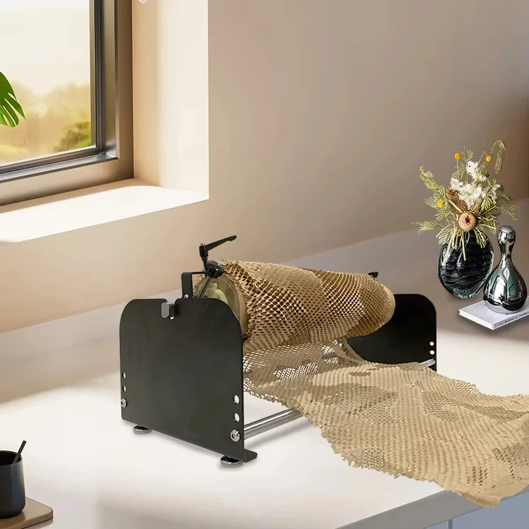 JH-Mech безопасный дозатор для крафт-резки бумаги стальной металл и легко перезаряжается заказной упаковки сотовой с резаком