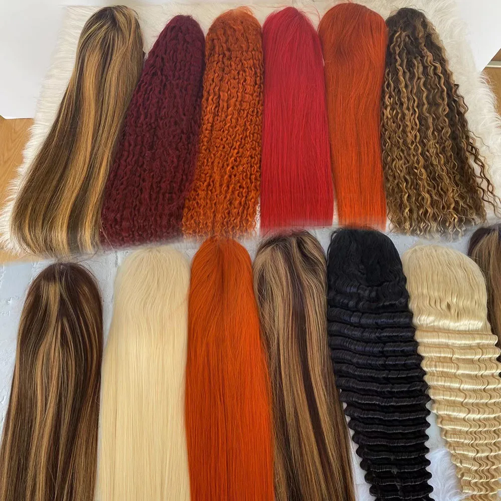 Wholesale vendor 13x4 hd transparent kinky curly bob peruvian deep wave 360 swiss lace frontal human hair wigs with baby hair