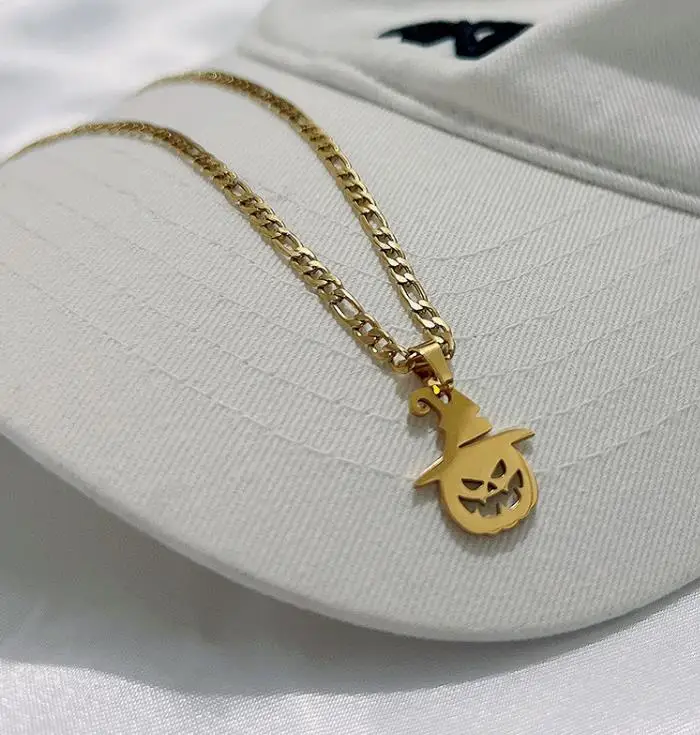 Halloween pendant stainless steel pendant necklace Titanium steel 18K gold collarbone chain hot style tend necklaces