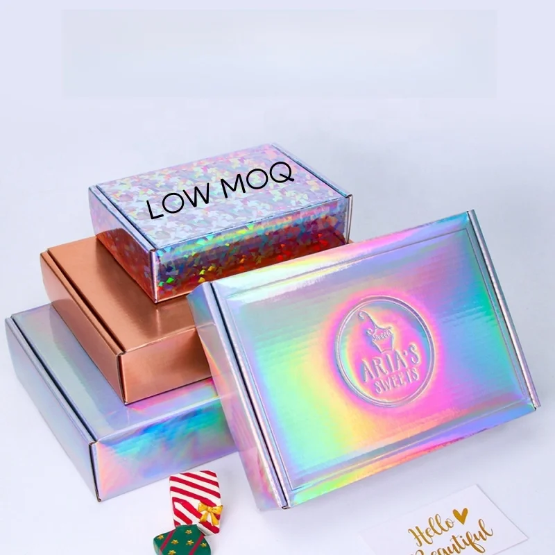 Custom Logo Printed Flat pack Packaging Box Corrugated Die Cut Folding Kraft Mailer Shipping Mailing Box