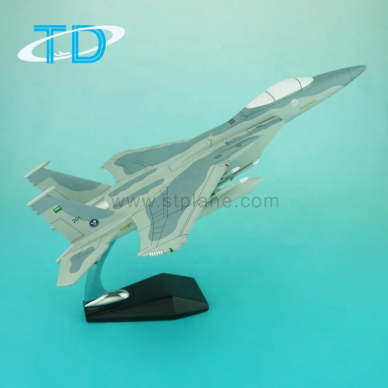 Высокая эмулированный весы 1:48 40 см F-15 Саудовская сизый модель истребитель ВВС военная