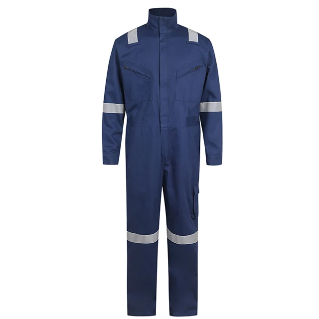 Custom HIVIS reflective tape cotton safety uniform coveralls