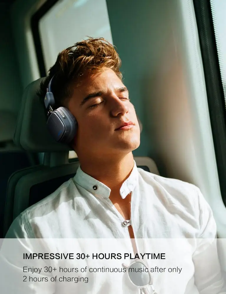 OneOdio L6 Elysium Wireless Headphones With Mic Metal Lightweight Headphone 500mAh Black/ Beige