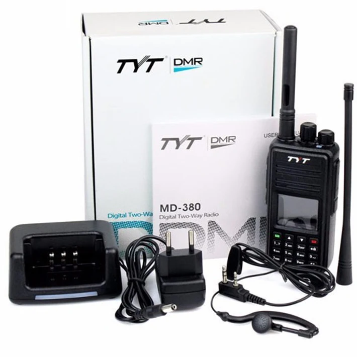 MD-UV380 GPS TYT Walkie Talkie Dual Band Digital Radio Dual Time Slot Tier 2 Two Way Radio