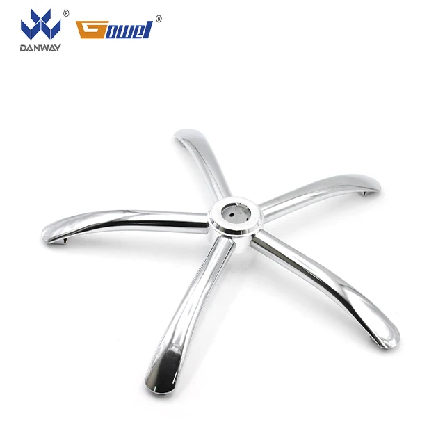 Modern chromed iron steel metal base furniture hardware accessories spare parts office chair components