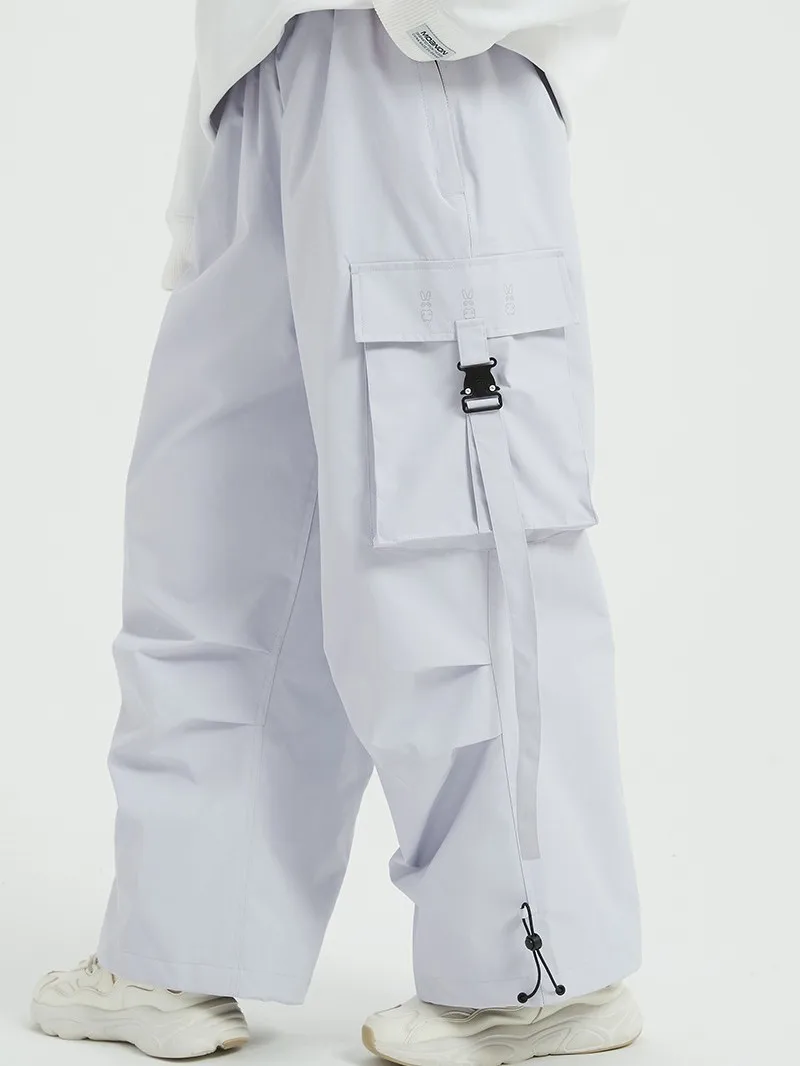 New Outdoor Skiing Pants Warm Ski Trousers Snow Clothes Women Loose Snowboard Wear Waterproof Windproof Men Winter Cargo Pants