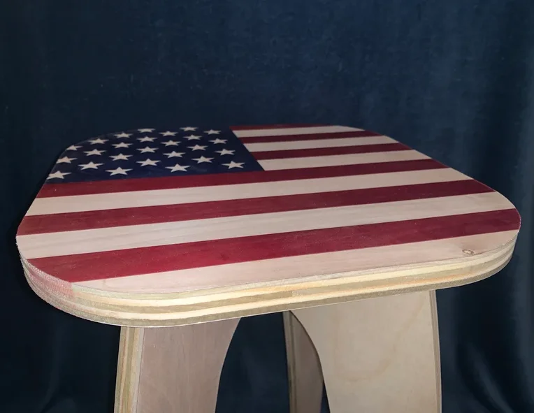 Custom Hot Sales Modern Simple Northern Europe Square Tea Table Living Hardwood Plywood Side Table Or Stool With Custom Printed