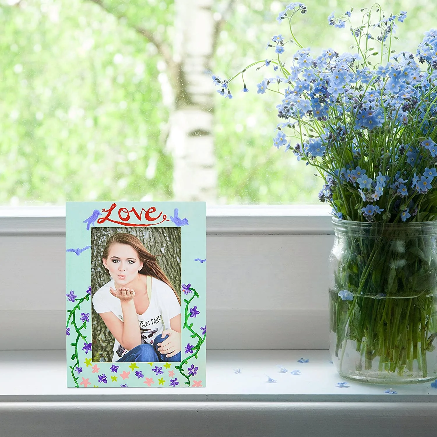 Unfinished solid pine wood DIY craft photo frame, handicraft DIY painting project, suitable for adult and children handicrafts