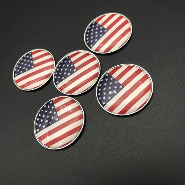 25mm Cheap High Quality Dome Printing Epoxy US Flag Golf Accessaries Metal  Bulk Ball Golf Marker