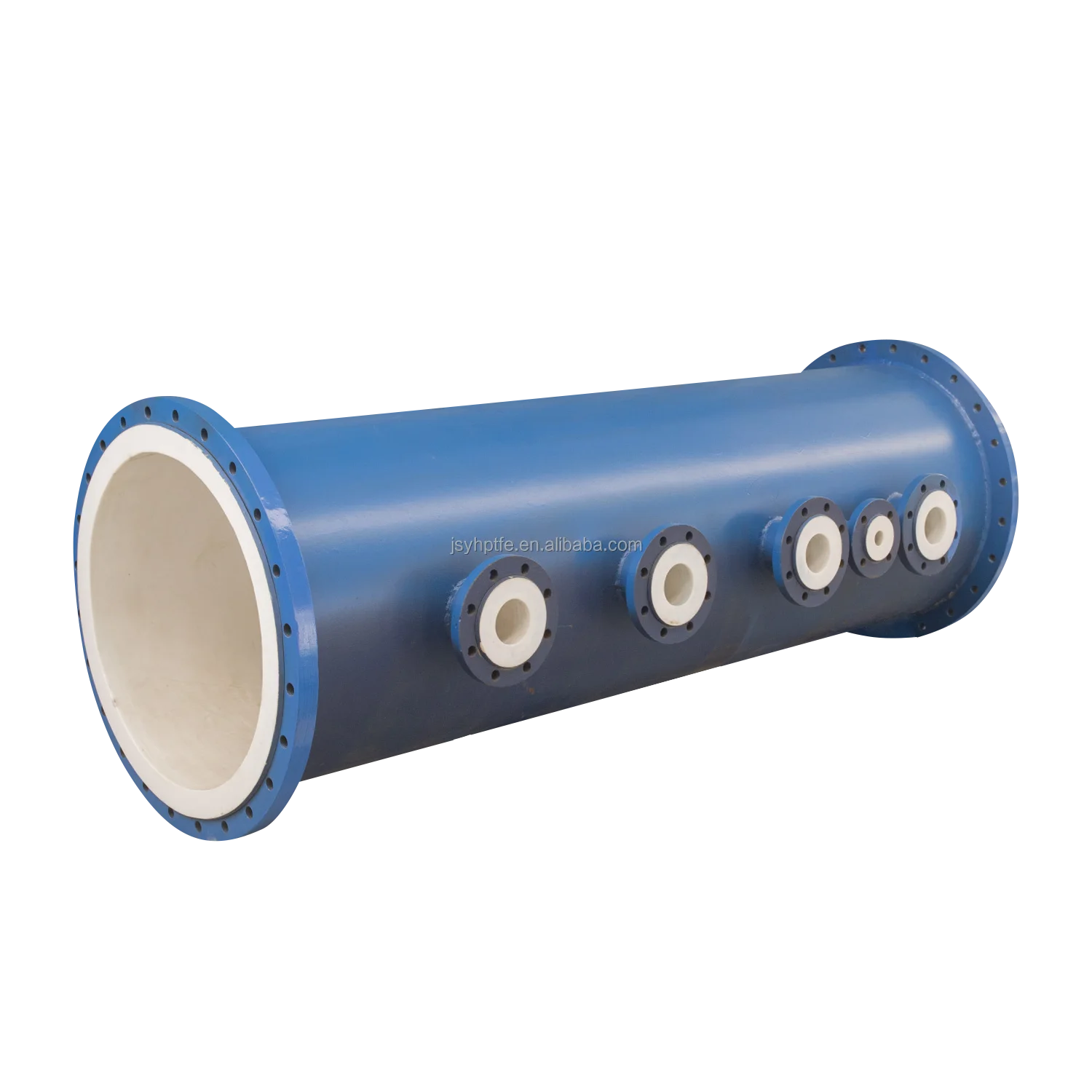 Customized shape PTFE lined  with different materials PTFE PFA  Fittings for moving or storing highly corrosive fluids