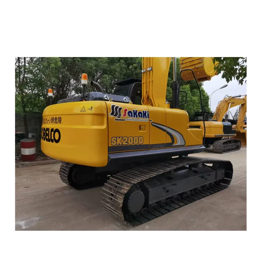 apan Original KOBELCO SK200D Excavator Low Mileage Shorter Working Time Crawler Excavator 20Ton Construction Machinery For Sale