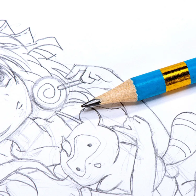 wholesale Pencils Sublimation Student HB Pencil  wooden pencils stationary set with eraser top