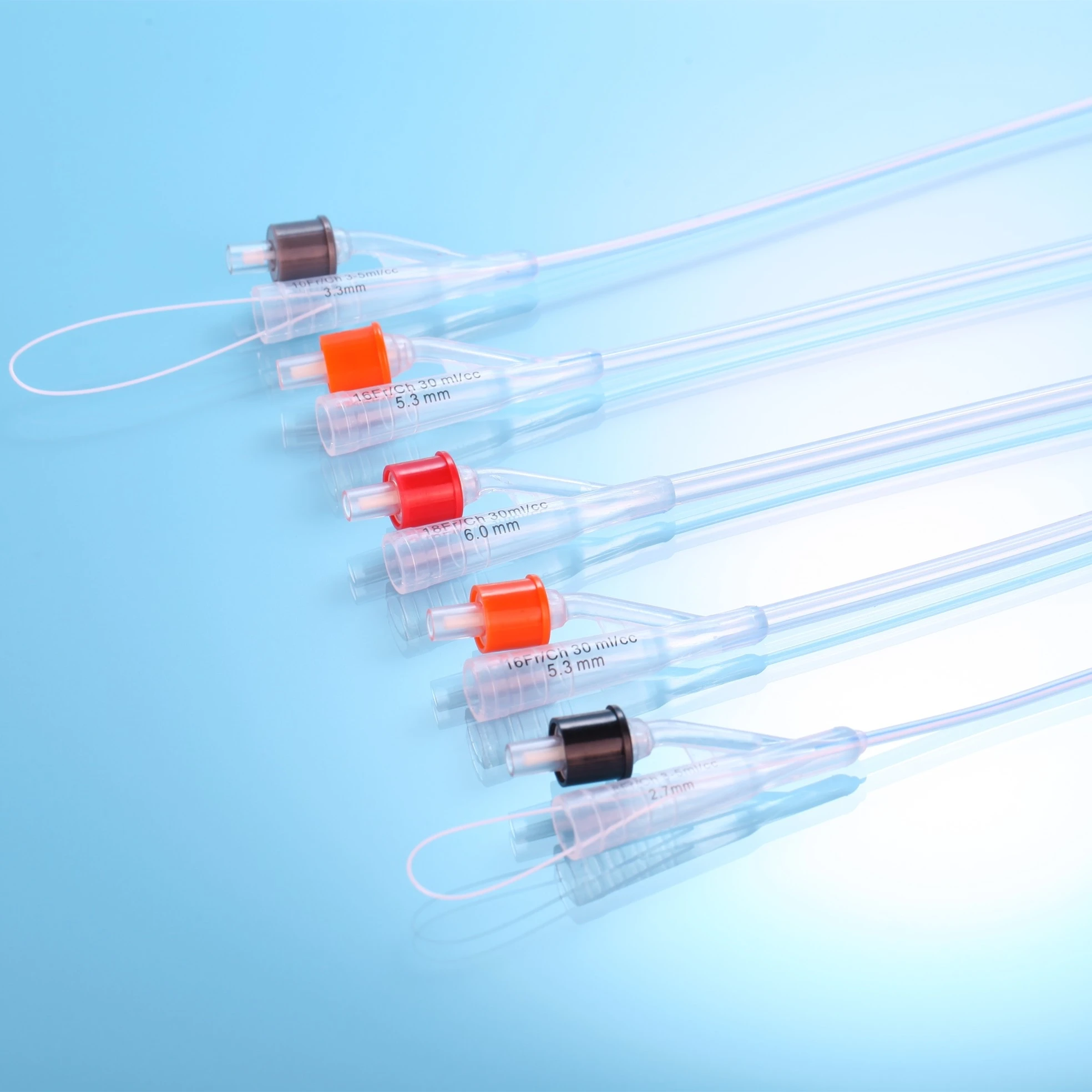 CE ISO Approved Medical Sterile Two-Way Pediatric Type Disposable Latex Foley Catheter Fr10 with 100% Silicone Coating