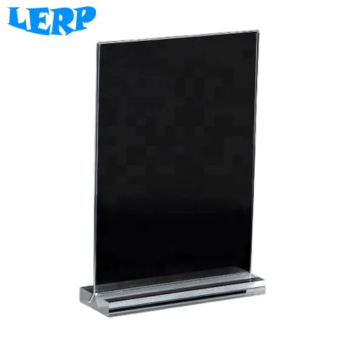 Lerp&Hot sale Factory wholesale Clear T Type Magnetic Stand Up Table Menu Acrylic Holder