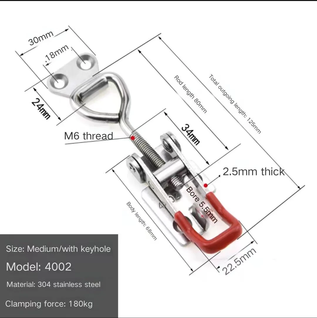 adjustable toggle clamp heavy duty latch for industrial machine GH-4001/4002/4003