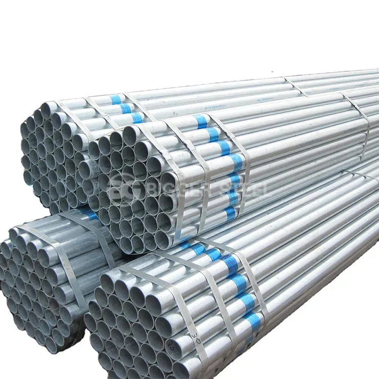 Hot Dip Pre 2 Inch Threaded Galvanized Iron Welded Round Tube Fence Pipe in Turkey Seamless Carbon Spiral Steel Pipe